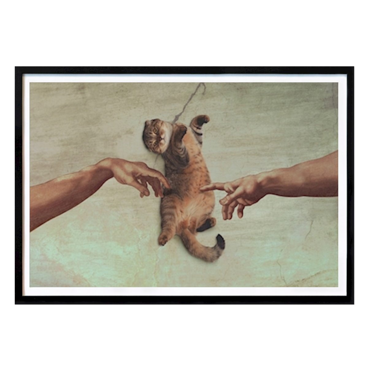 Pop Art Poster: Knacka med en katt av Artem Pozdniakov