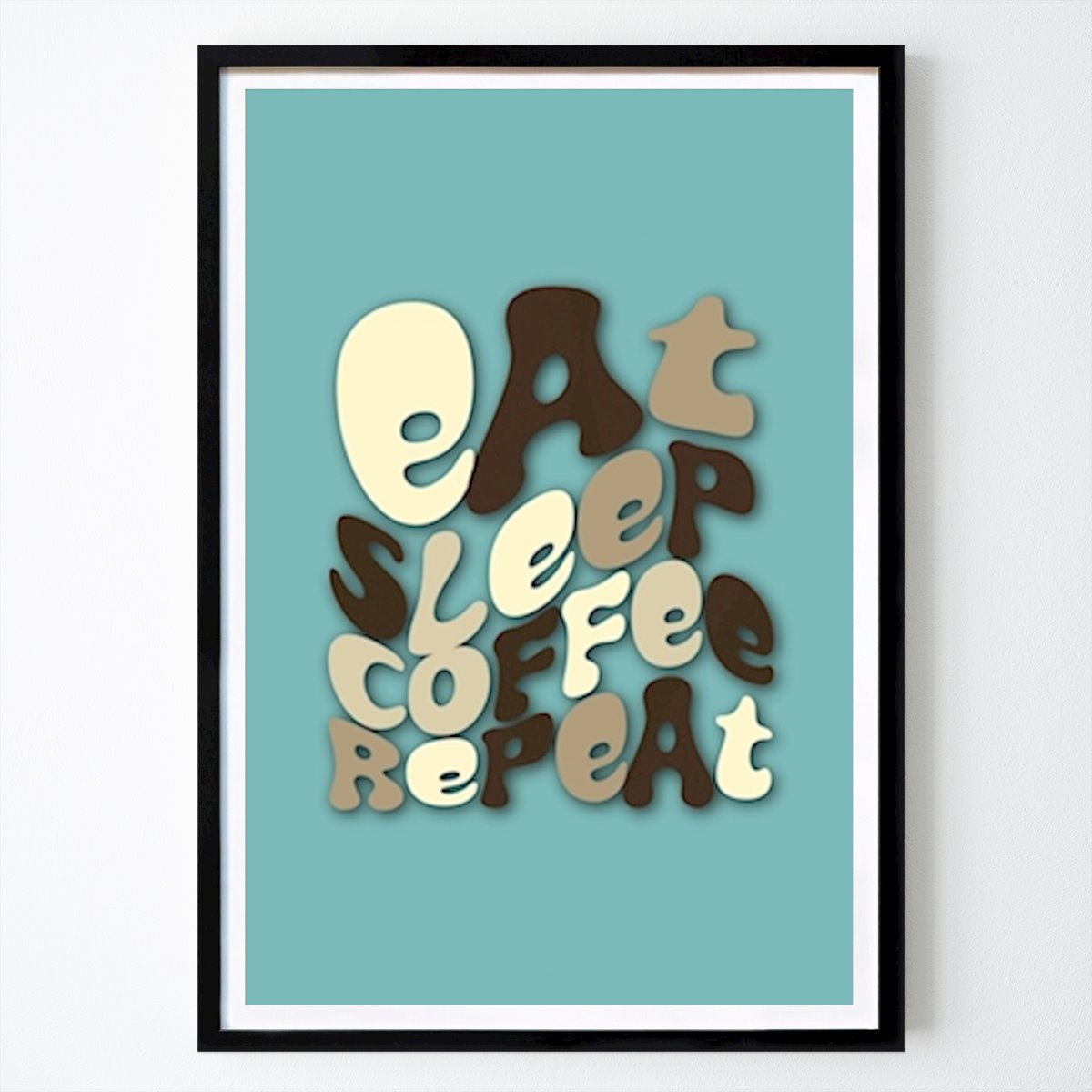 Retro & Vintage Plakat: SPIS SOVE KAFFE GJENTA av Thomas Arvidsson Björklund