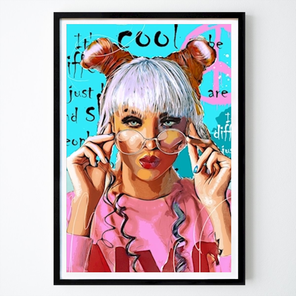 Pop Art Affiche: Cool en rose par JimmysDrawings