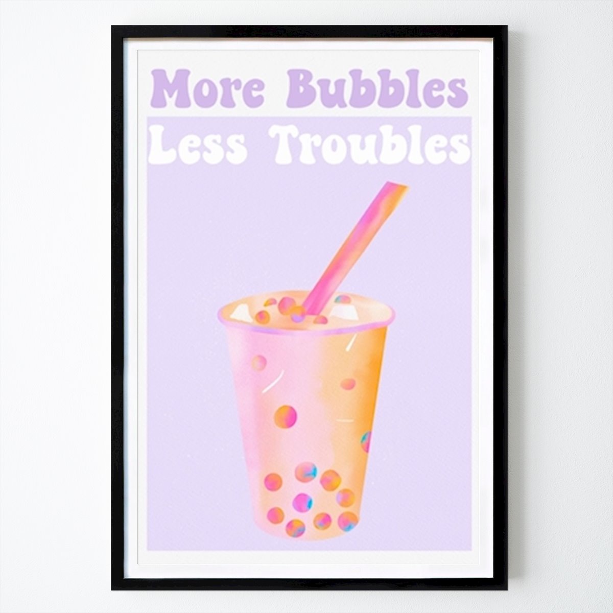 Illustration Poster: Bubble Tea - Boba Tea by Baroo Bloom
