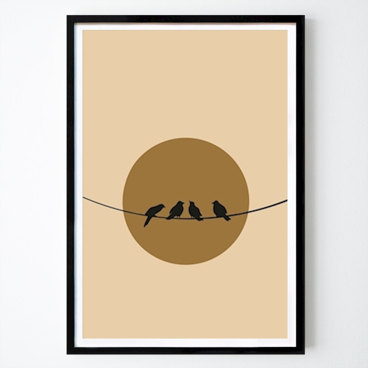 Retro & Vintage Plakat: Abstrakte fugle plakat av Kritsanee Wannawat