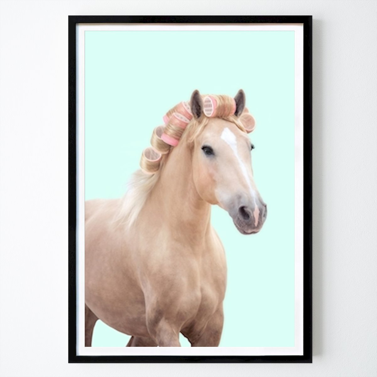 Pop Art Poster: Curly Horse by Paul Fuentes