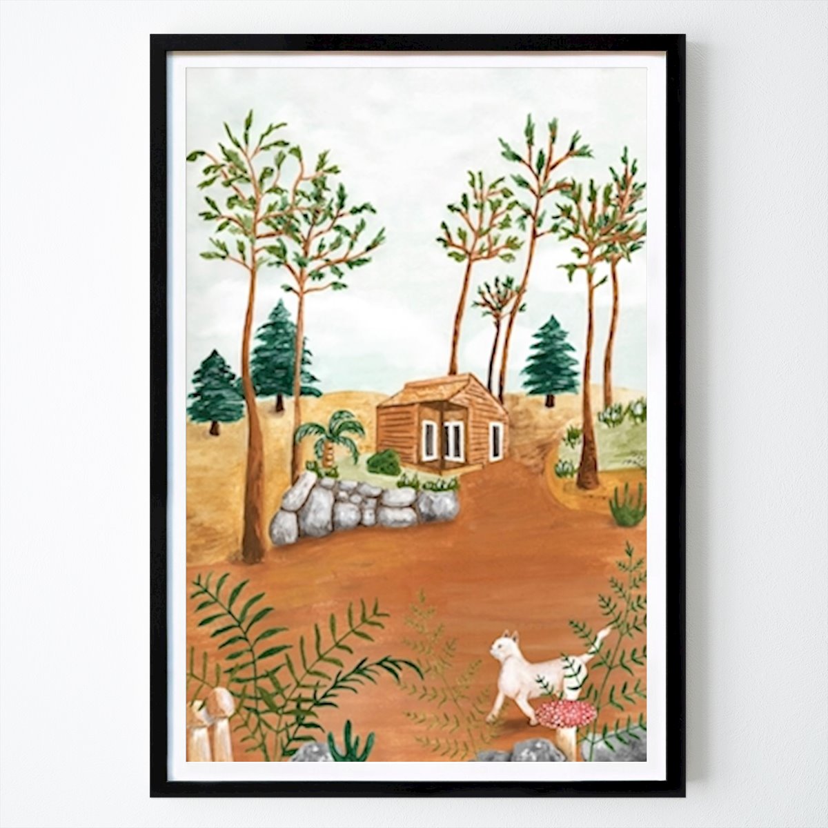 Blumen & Pflanzen Poster: Cabin in the Woods von Karen Menzenbach
