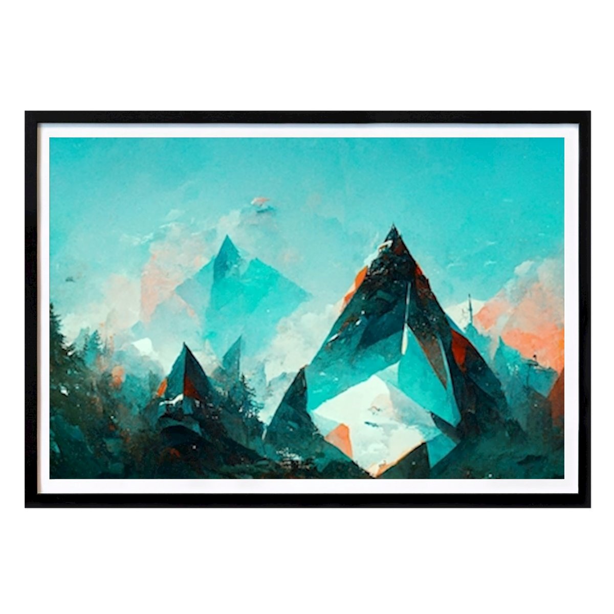 Abstrait Affiche: Montagne fractale par Rania Rönntoft