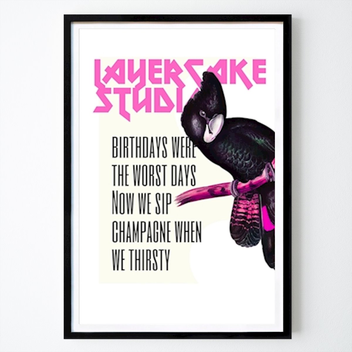 Pop Art Poster: Champagner schlürfen von Layer Cake Studio