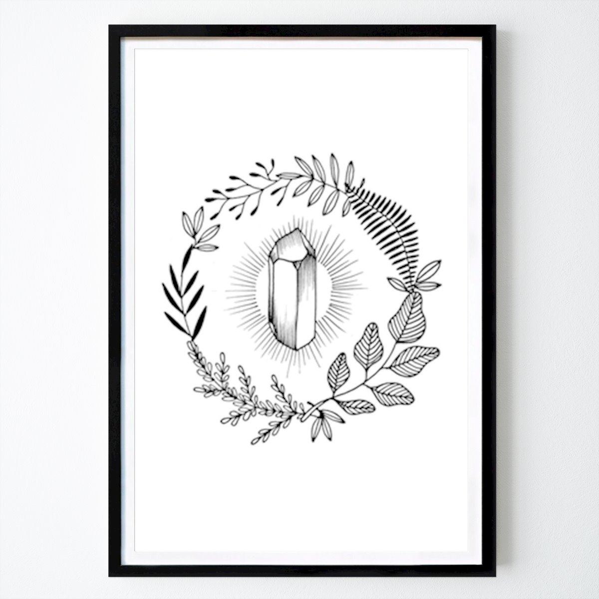 Botanisk Poster: Natur Blomsterkrans Kristall av Pia Makk