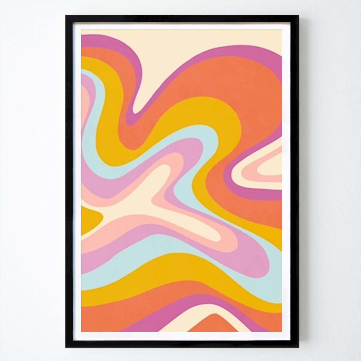 Retro & Vintage Poster: Regenboog vloeistof whirlpool van Dominique Vari