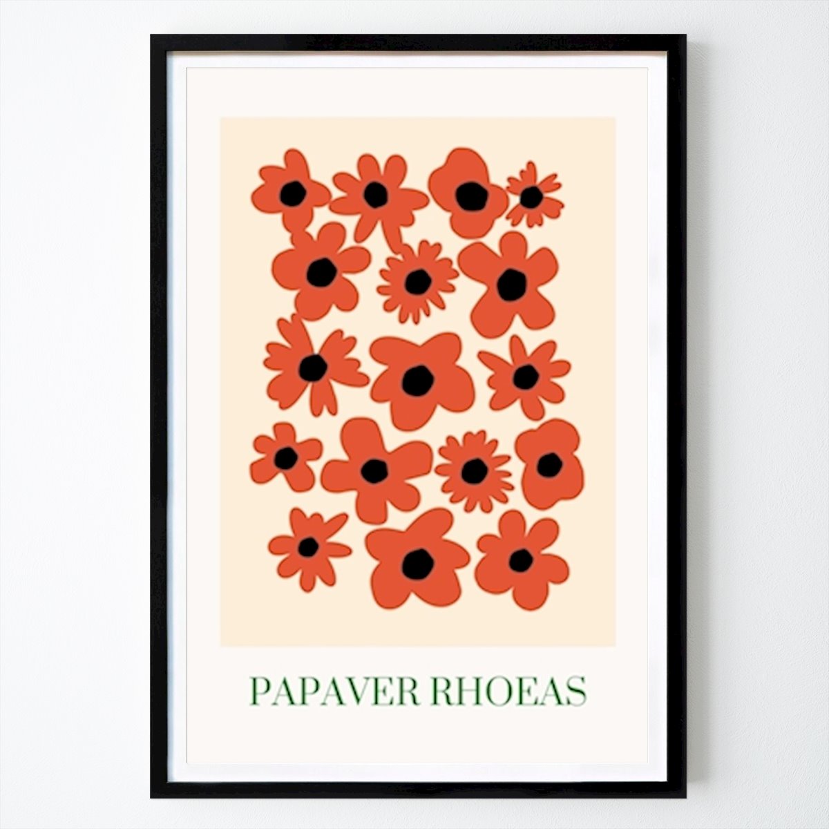 Abstrakt Plakat: Blomstereng 1: Valmuefrø av Pia Makk