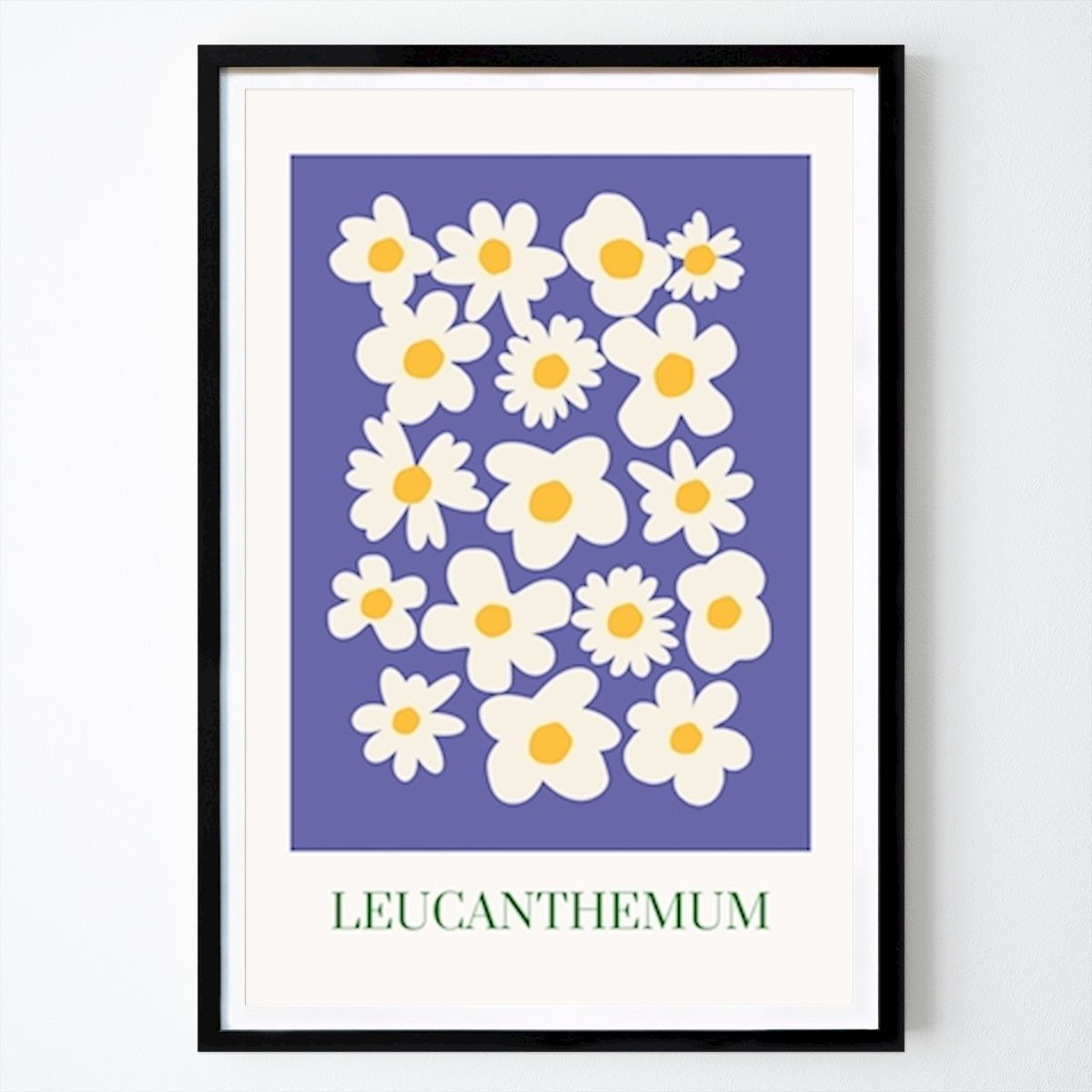 Abstrakt Poster: Blumenwiese 2: Tusensköna av Pia Makk