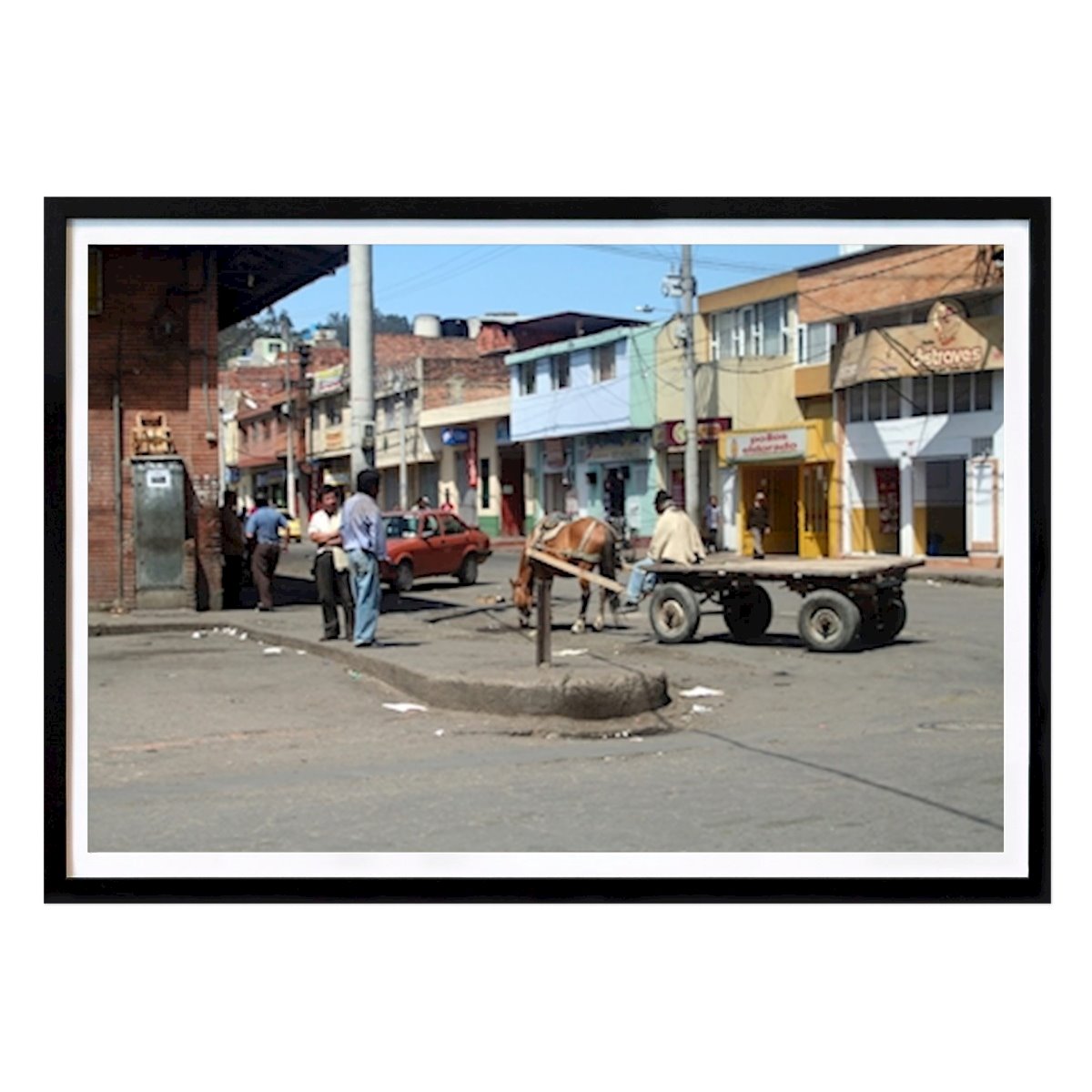 Places & Cities Poster: Marketplace With Carriage by Bianca Schalk