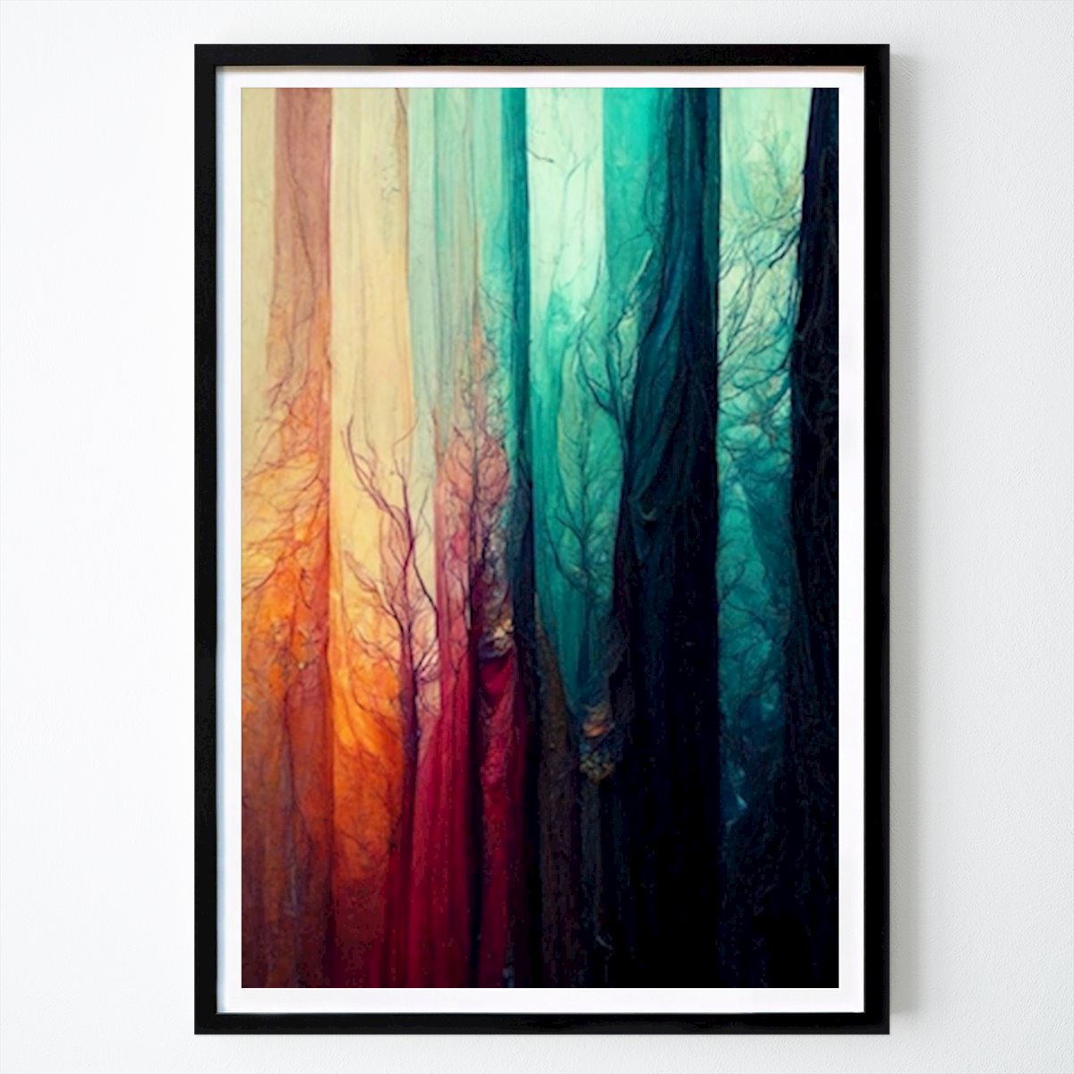 Abstrait Affiche: Forêt colorée par Winnie Møller