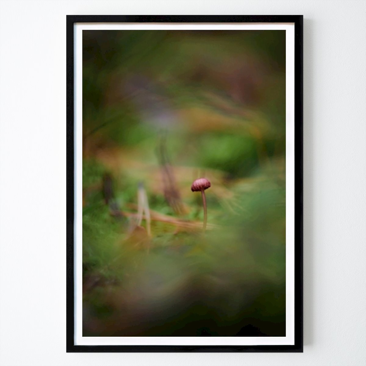 Botanical Poster: Tiny red mushroom by Brix Photo