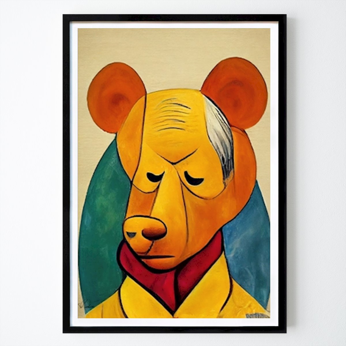Animals Poster: Bear x Picasso by Decker Studios