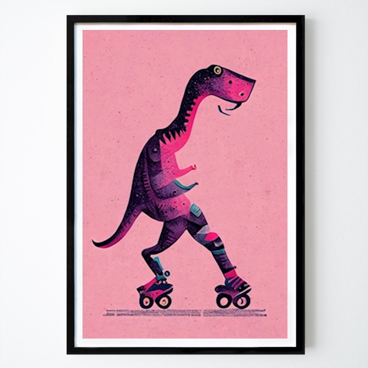 Barnrum Poster: T-Rex på rullskridskor av Nordic Cucumber
