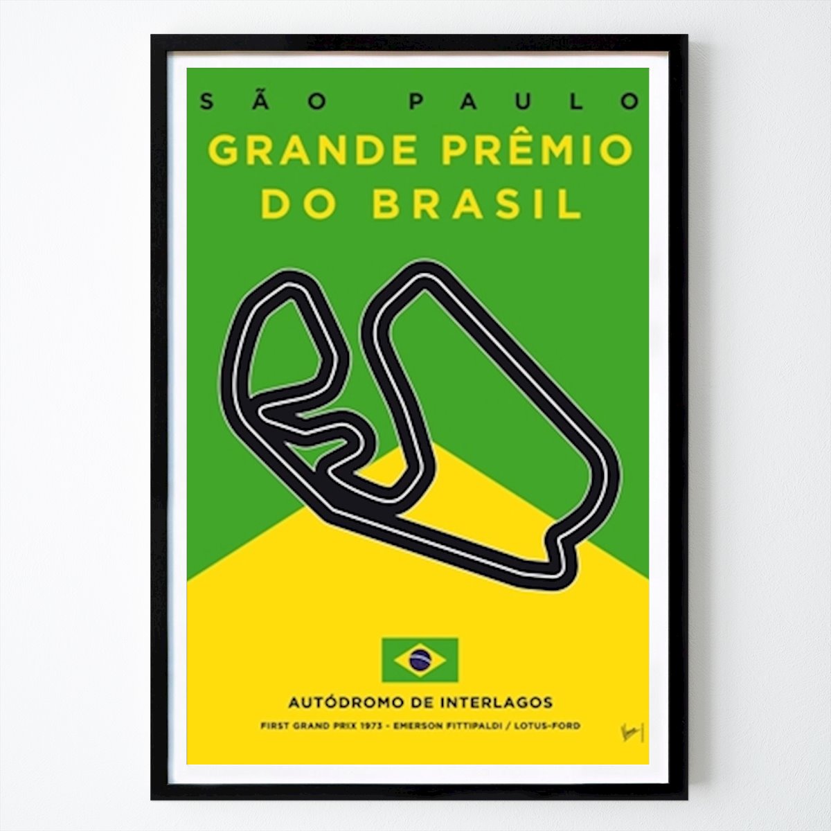 Formel 1 Plakat: 1973 Interlagos av Chungkong Art