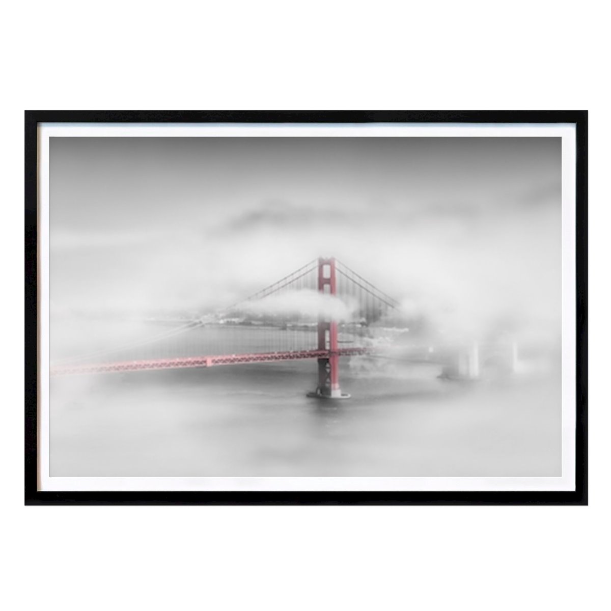 Places & Cities Poster: Foggy Golden Gate Bridge by Melanie Viola