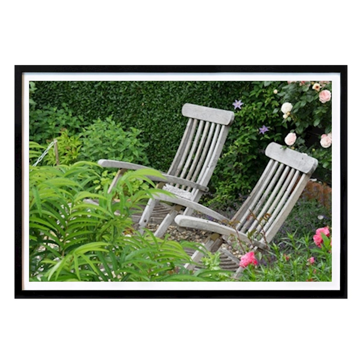 Nature Poster: Chairs in a summer garden by Stephan Sühling