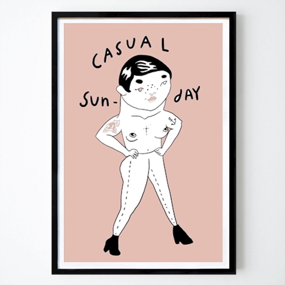 Illustration Poster: Casual sunday by Hanna Larsdotter Lindgren