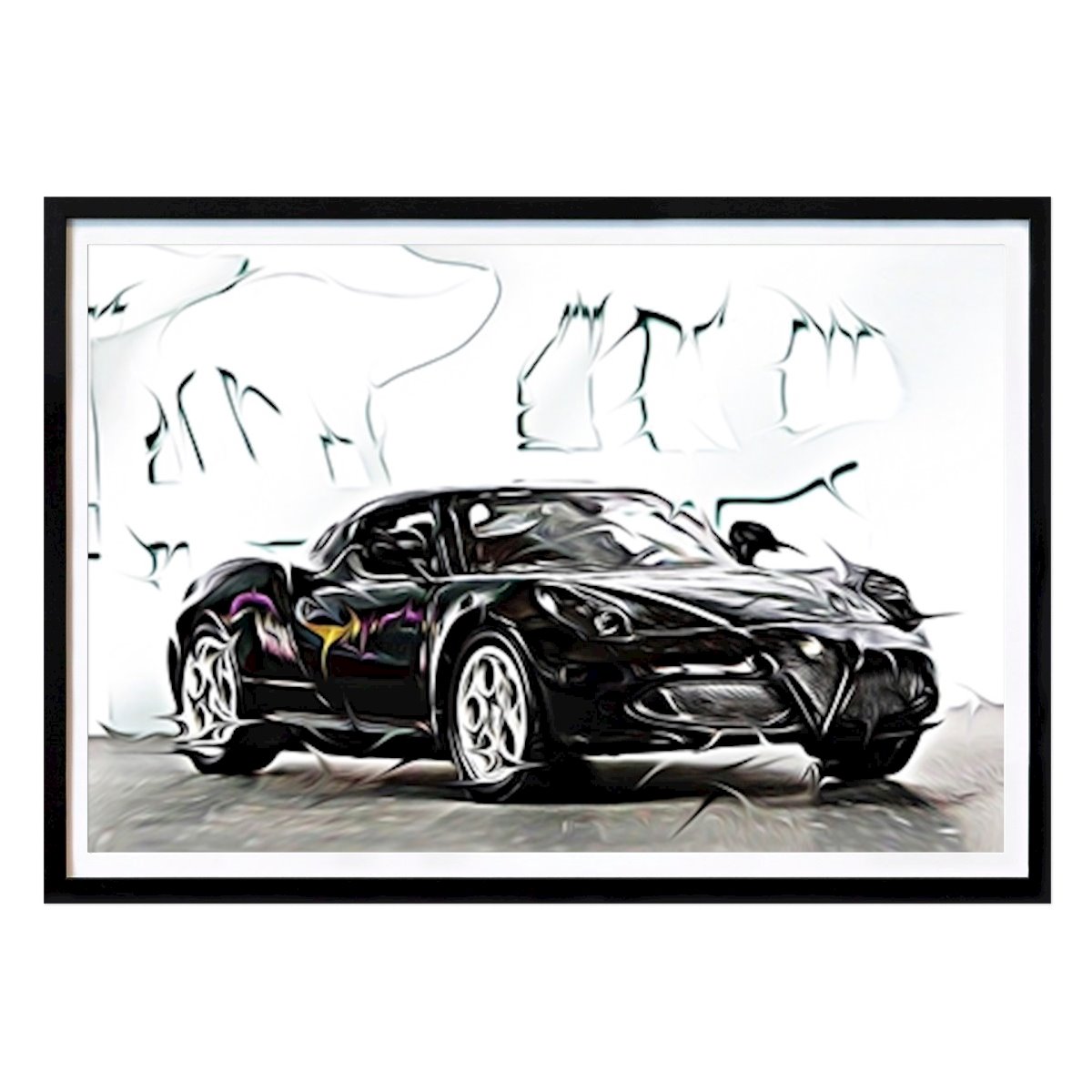 Włochy Plakat: Alfa Romeo 4C autorstwa DeVerviers