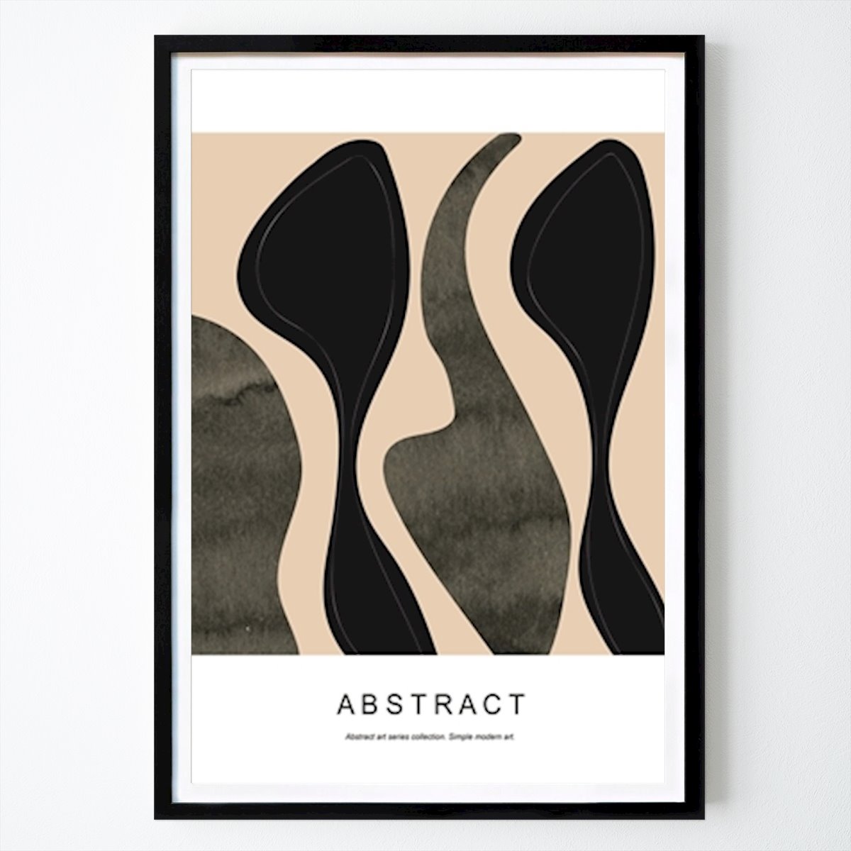 Abstract Poster: Abstract form series Nr. 3 by Linnéa Nygren