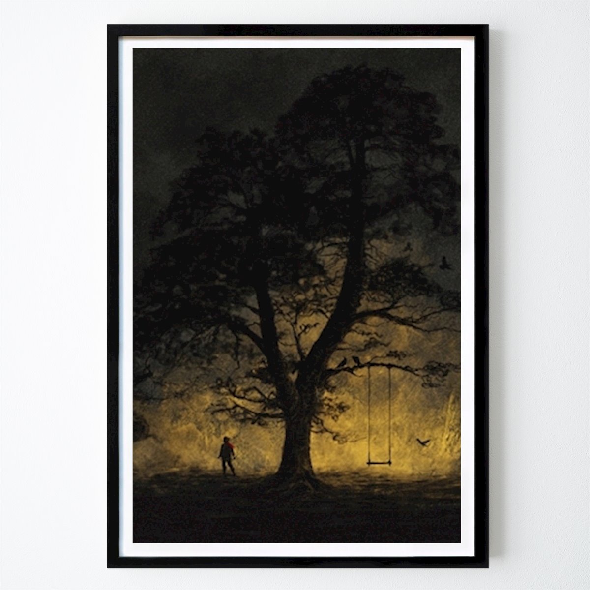 Illustration Poster: Sittande ek II av Alexandru-Calin Moga