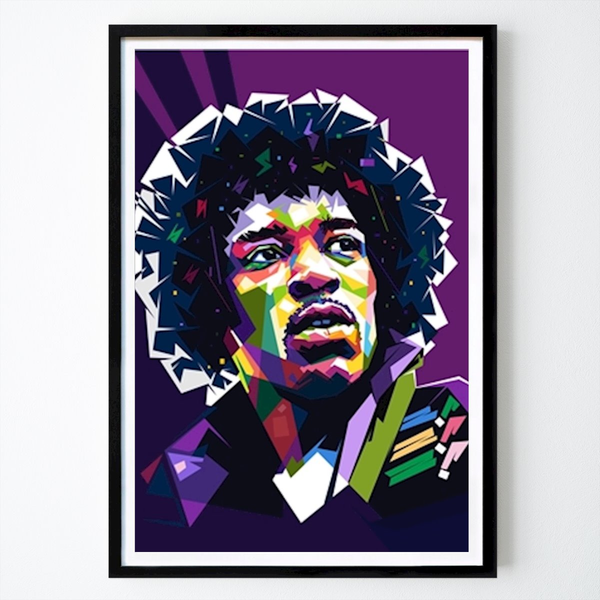 Pop Art Plakat: Jimi Hendrix stil wpap av GhostArt