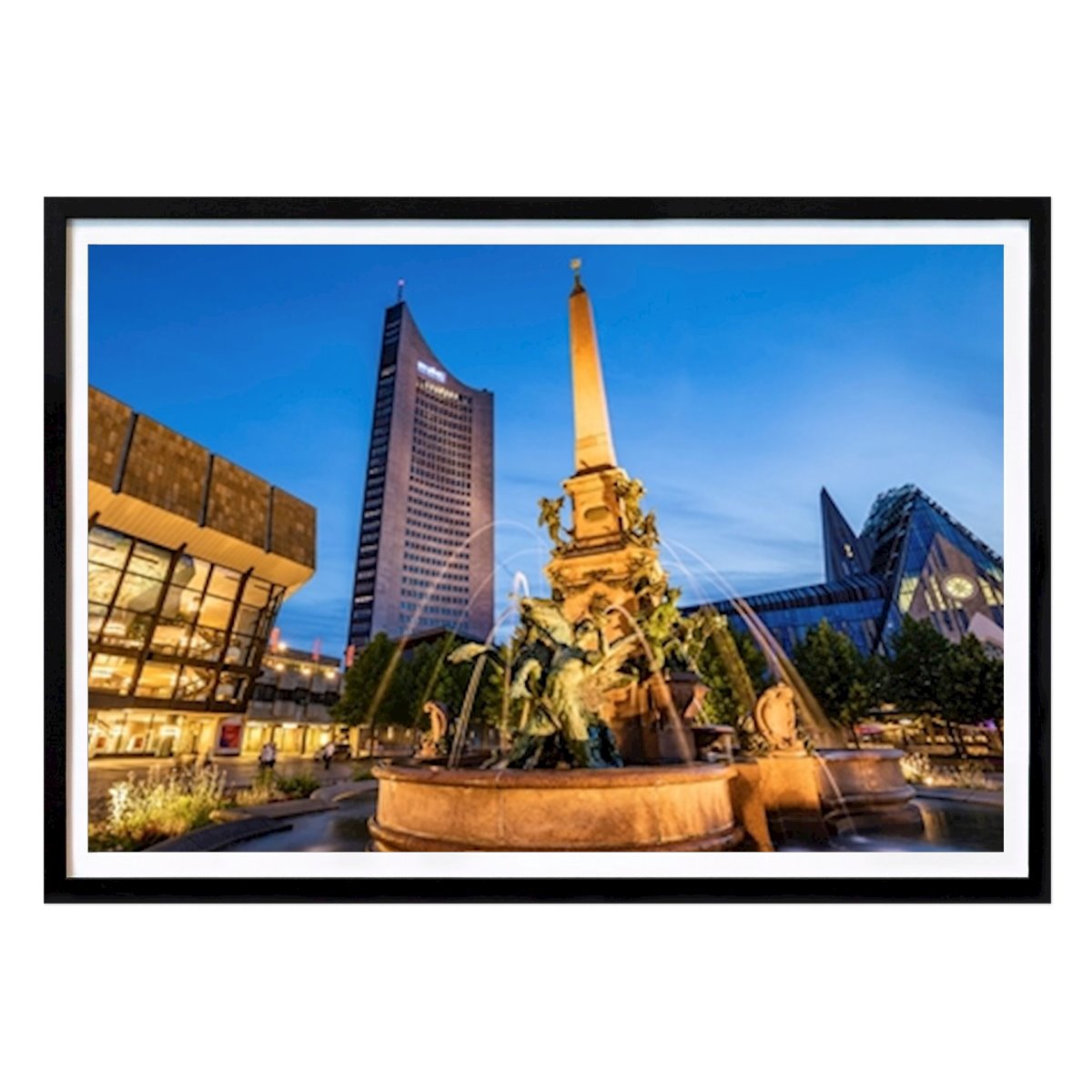 Places & Cities Poster: Leipzig at night by Dieterich Fotografie