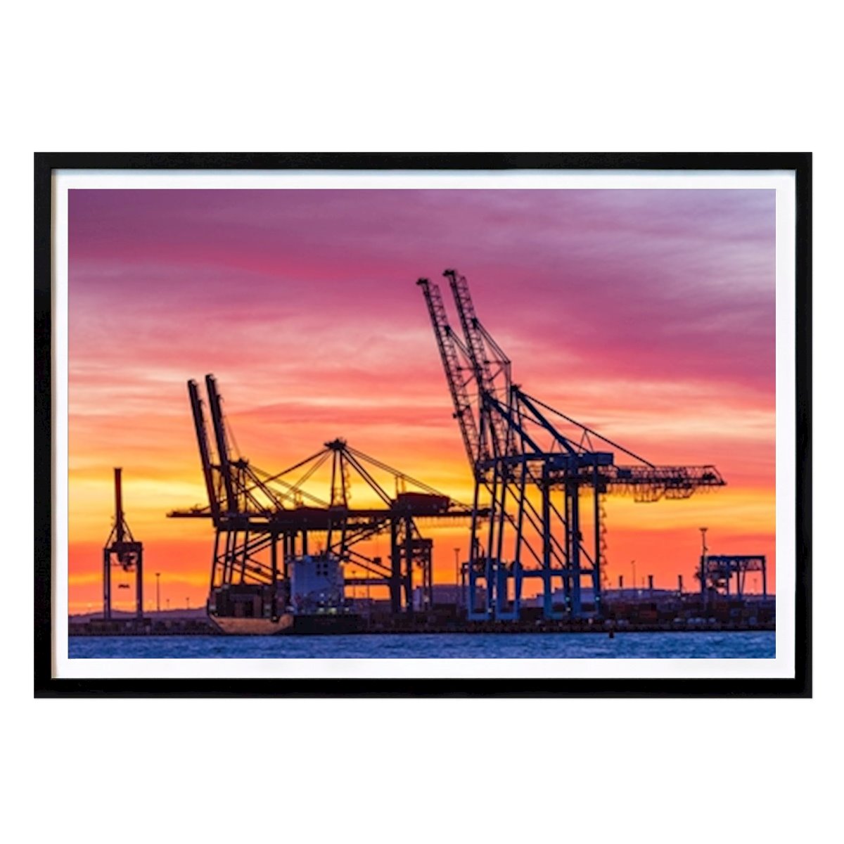 Gøteborg Plakat: Skandiahamnen ved solnedgang av Mikael Svensson
