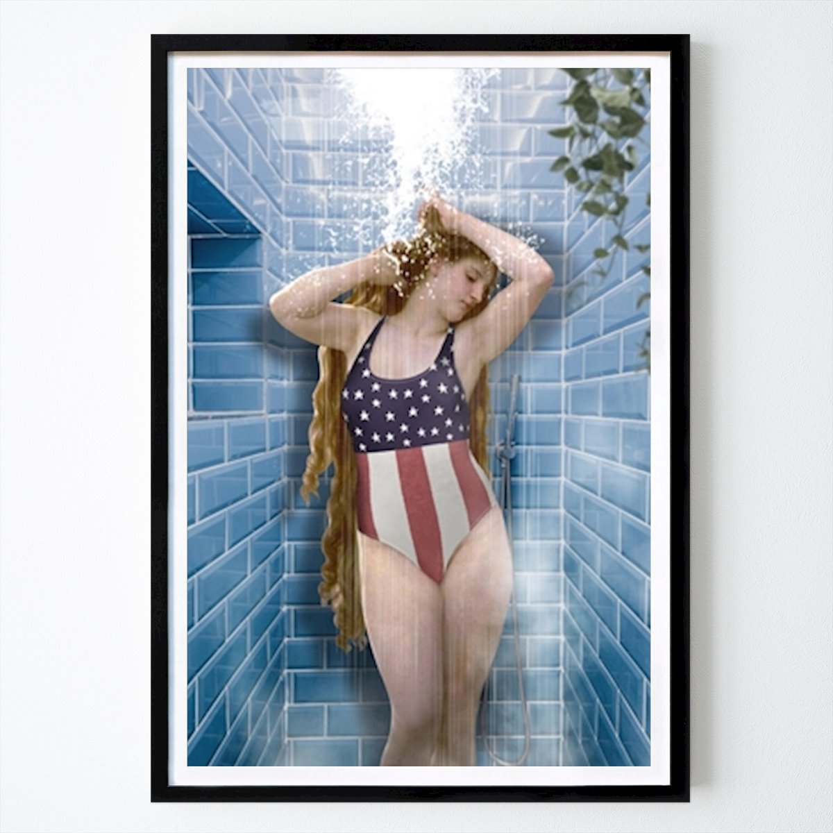 USA Poster: Beauty in shower by Dikhotomy