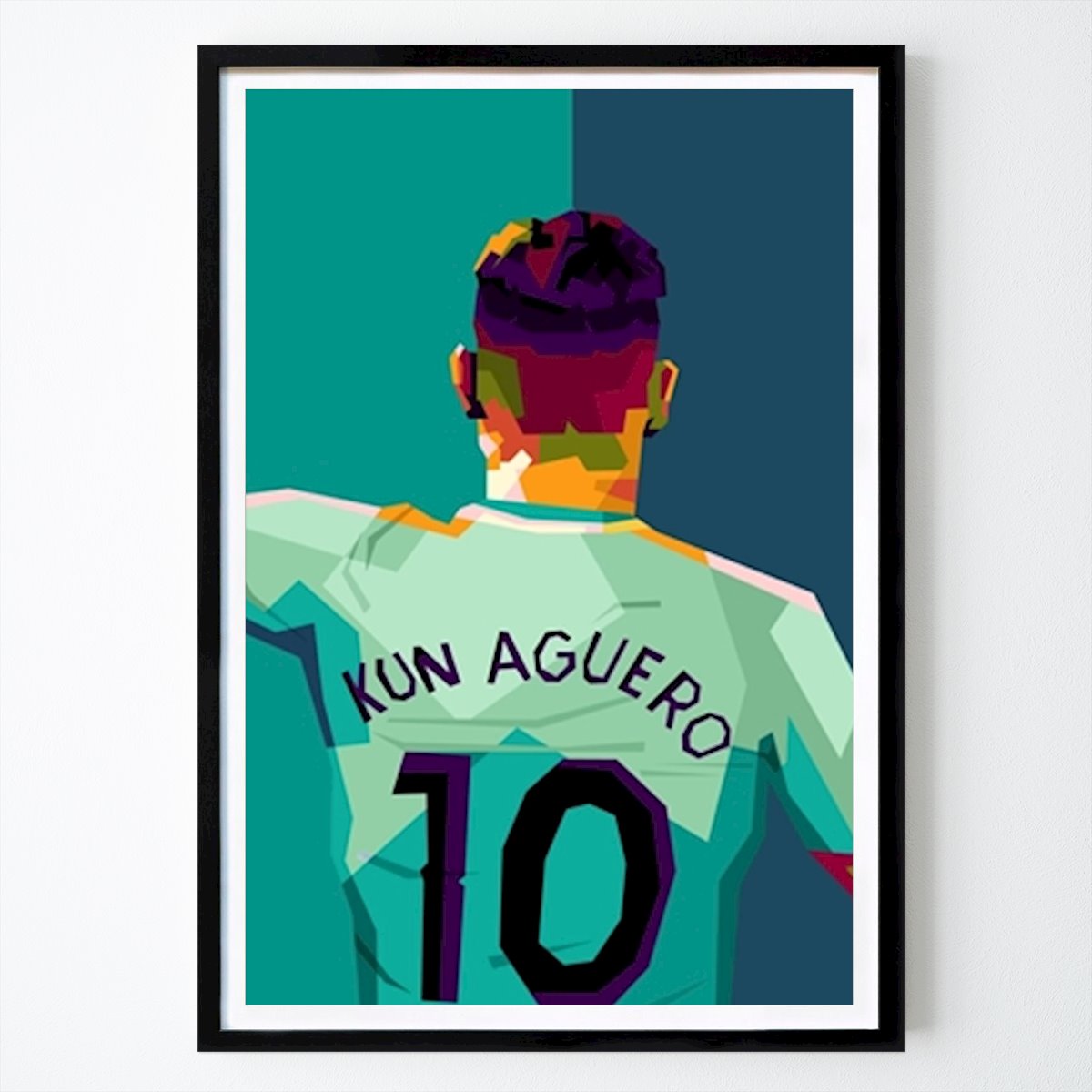 Piłka nożna Plakat: Kun Aguero w pop-arcie wpap autorstwa Cat Pop Art