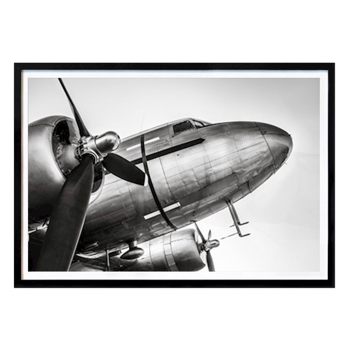 Svart-Hvitt Plakat: Douglas DC3 av Frank peters