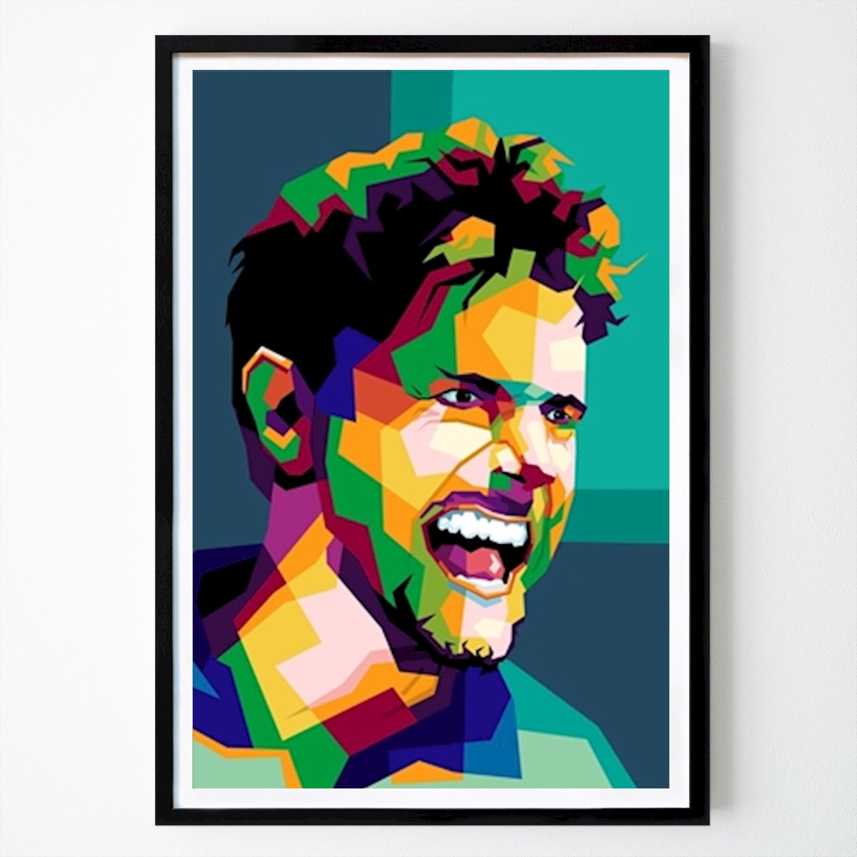 Football Affiche: Roberto Baggio dans WPAP POP par Cat Pop Art