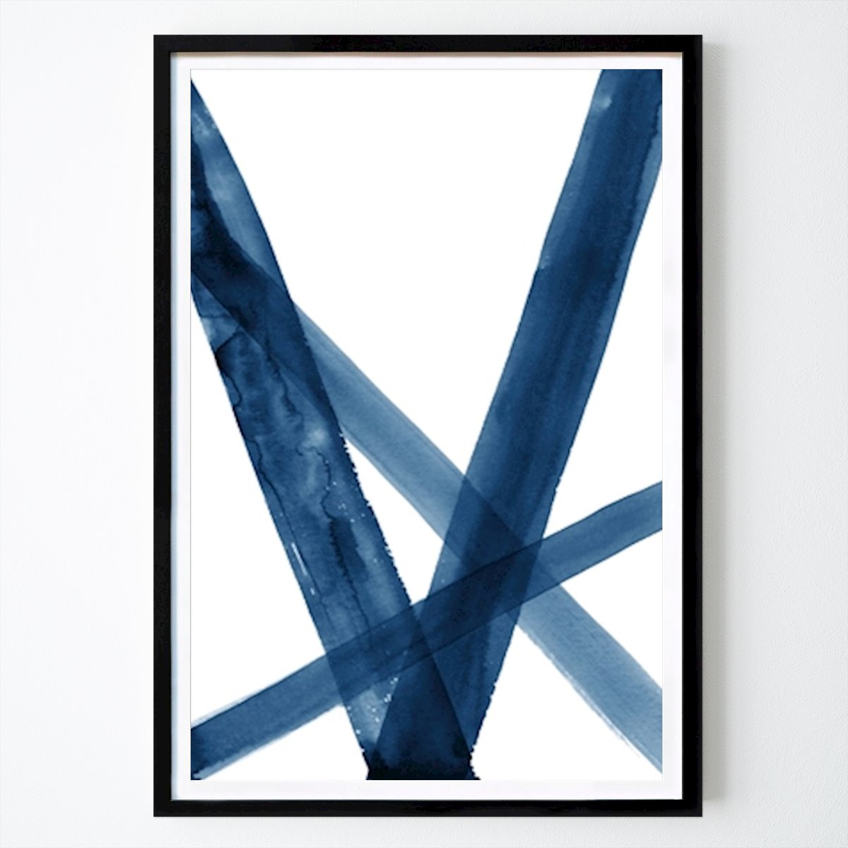 Abstracto Póster: Líneas de acuarela azul 2 de Nouveau Prints