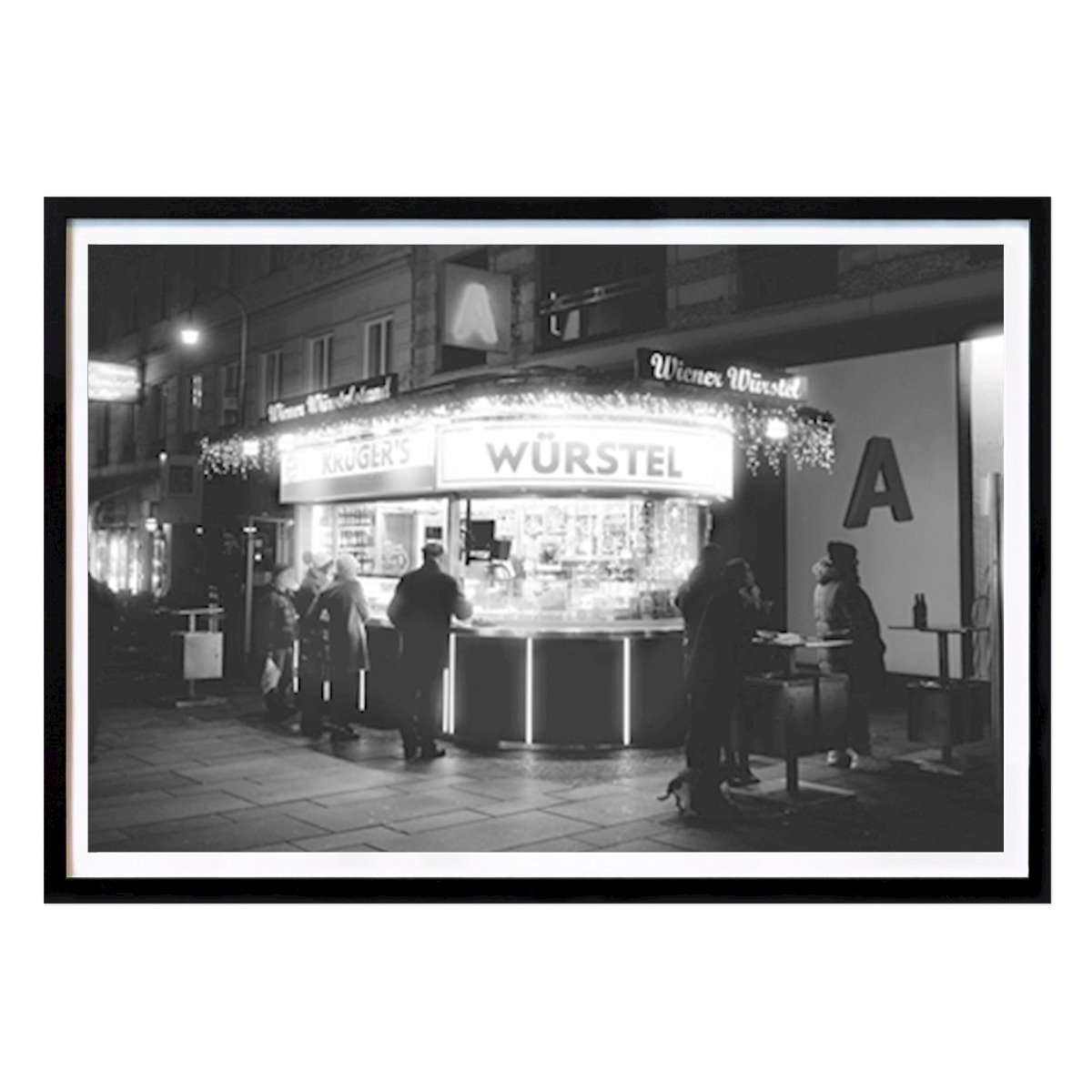 Kitchen Poster: Kruger's Würstel | monochrome by Tomislav JOSIPOVIC