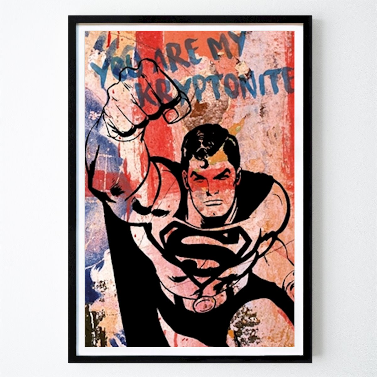 Berlin Poster: Pop art - superman von Kathrin krieter