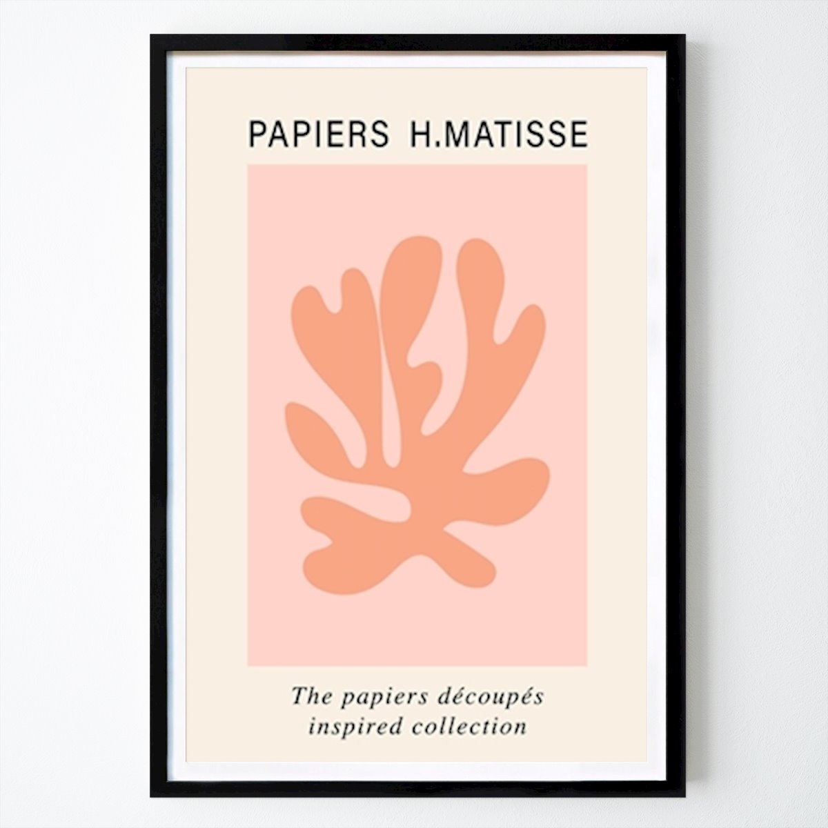 Abstract Poster: Matisse Inspired Cutout Pink by Emme