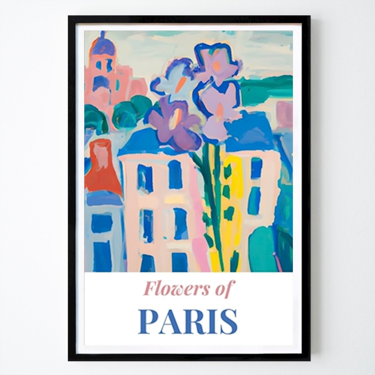 Blumen von Paris Poster von Avassio – Städte & Länder Wandbild – Printler