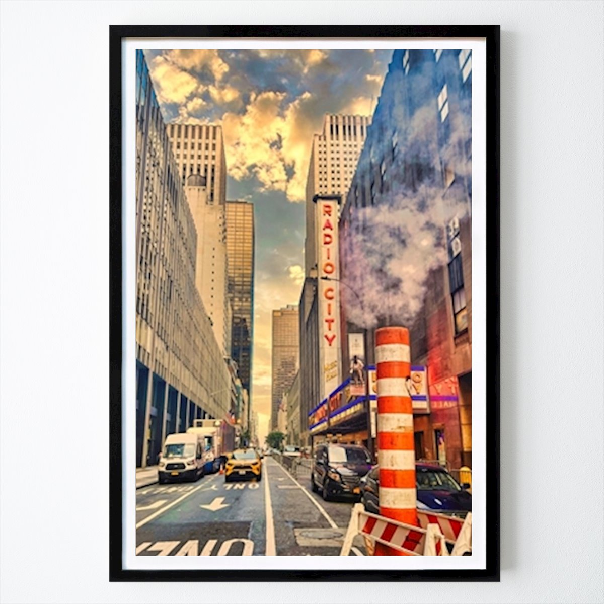 New York Poster: Radio City Streetviews von Fabian Kimmel