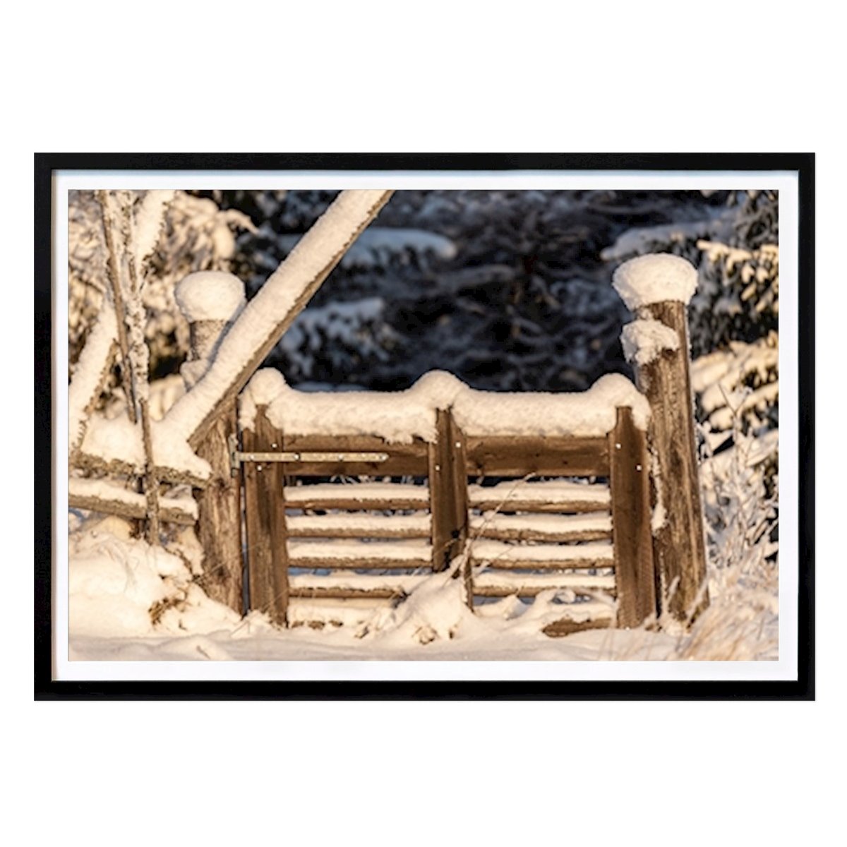 Retro & Vintage Plakat: Gamle port i sne av Bengt Hallmans