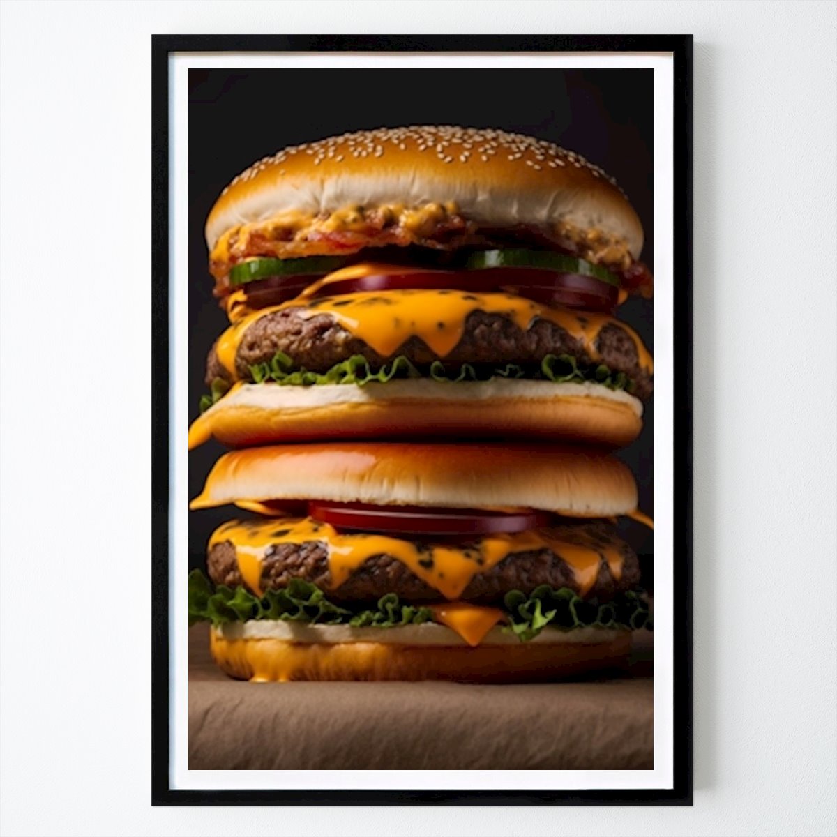 Kjøkken Plakat: Dobbel Cheesburger-nytelse av Thomas Schmidt