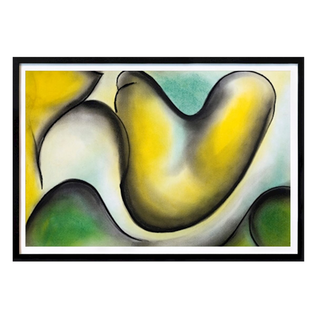 Astratto Poster: Gesso pastello - Forma astratta di Christoph Schäfer