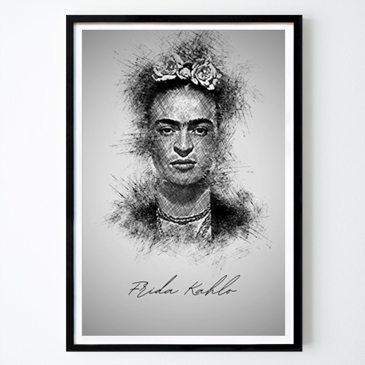 Retro & Vintage Poszter: Frida Kahlo Sketch Art által