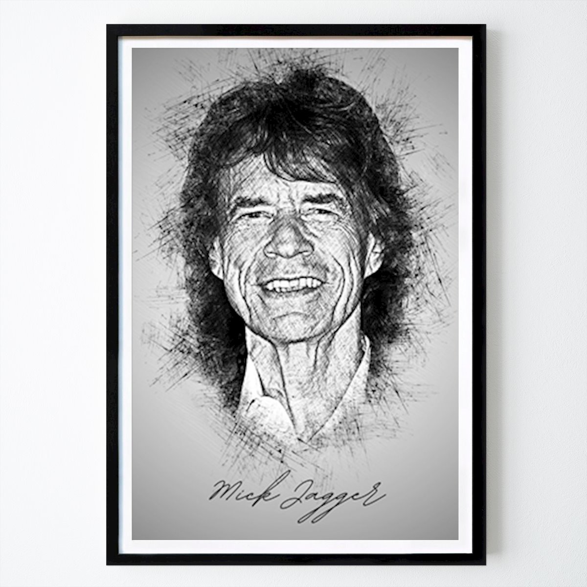 Ilustración Póster: Mick Jagger de Sketch Art