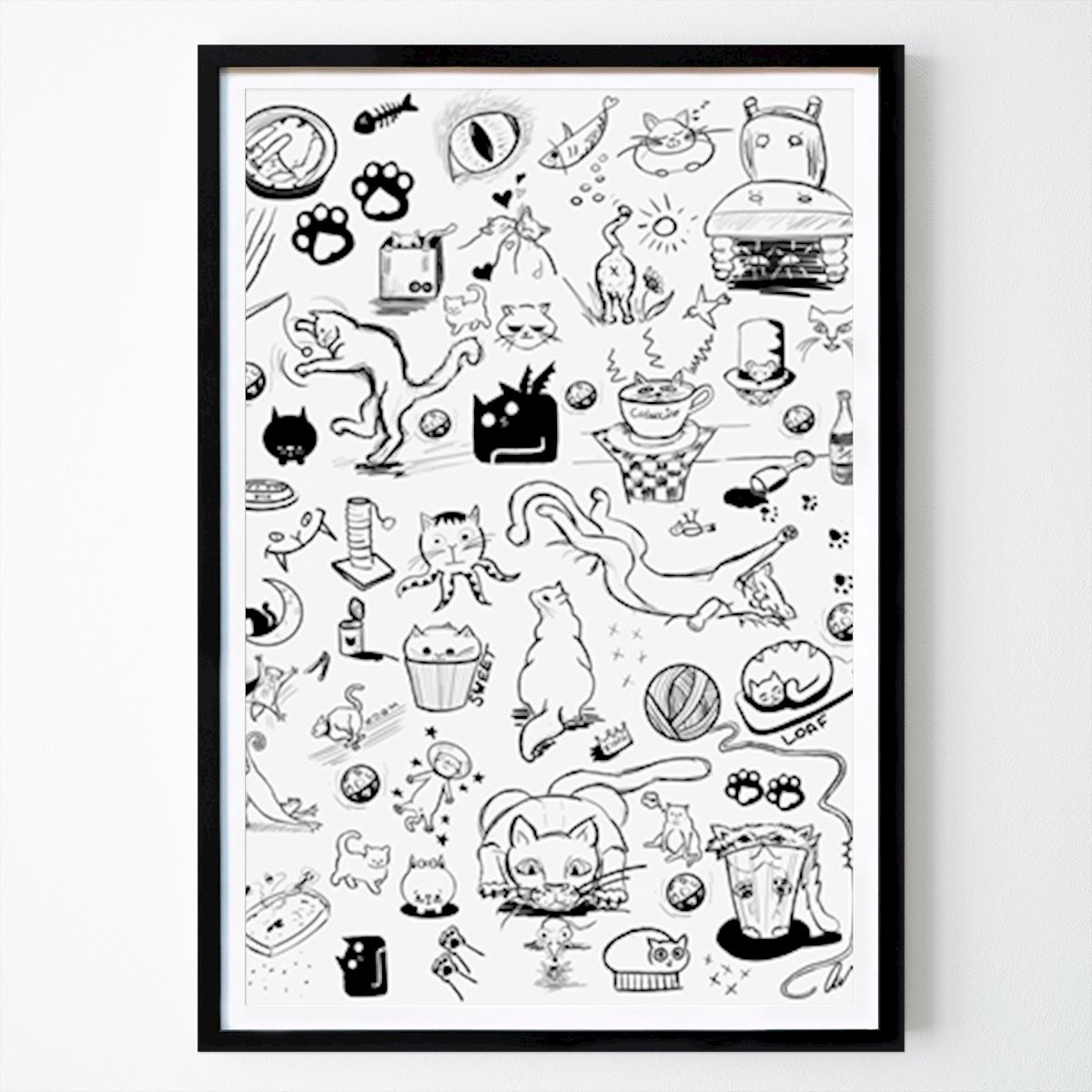 Kinder Poster: KatteDrodling von Anette Salte