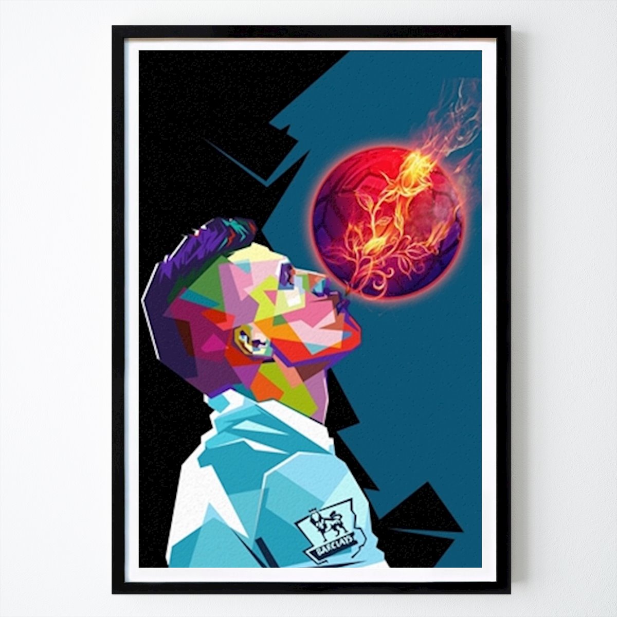 Wpap im Agüero-Stil Poster von GhostArt – Fußball Wandbild – Printler
