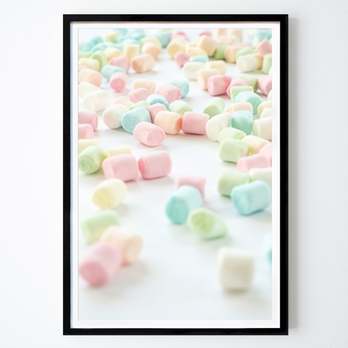 Kinder Poster: Pastellfarbene Mini-Marshmallows von Christa Stroo