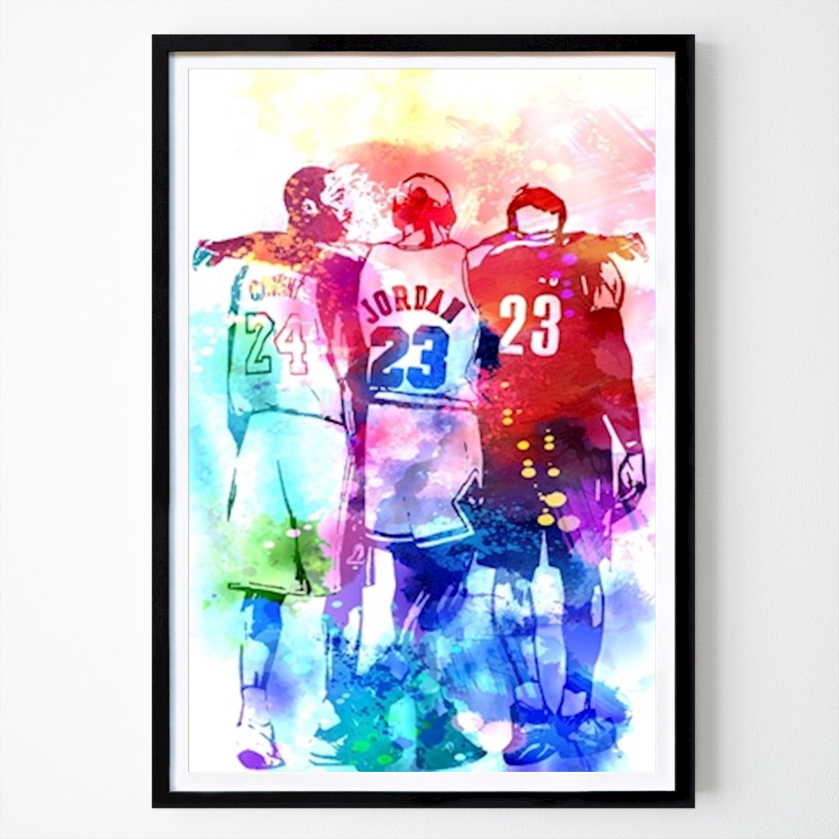 Basketbal Plakát: Kobe Jordan James od Masdian Watercolor