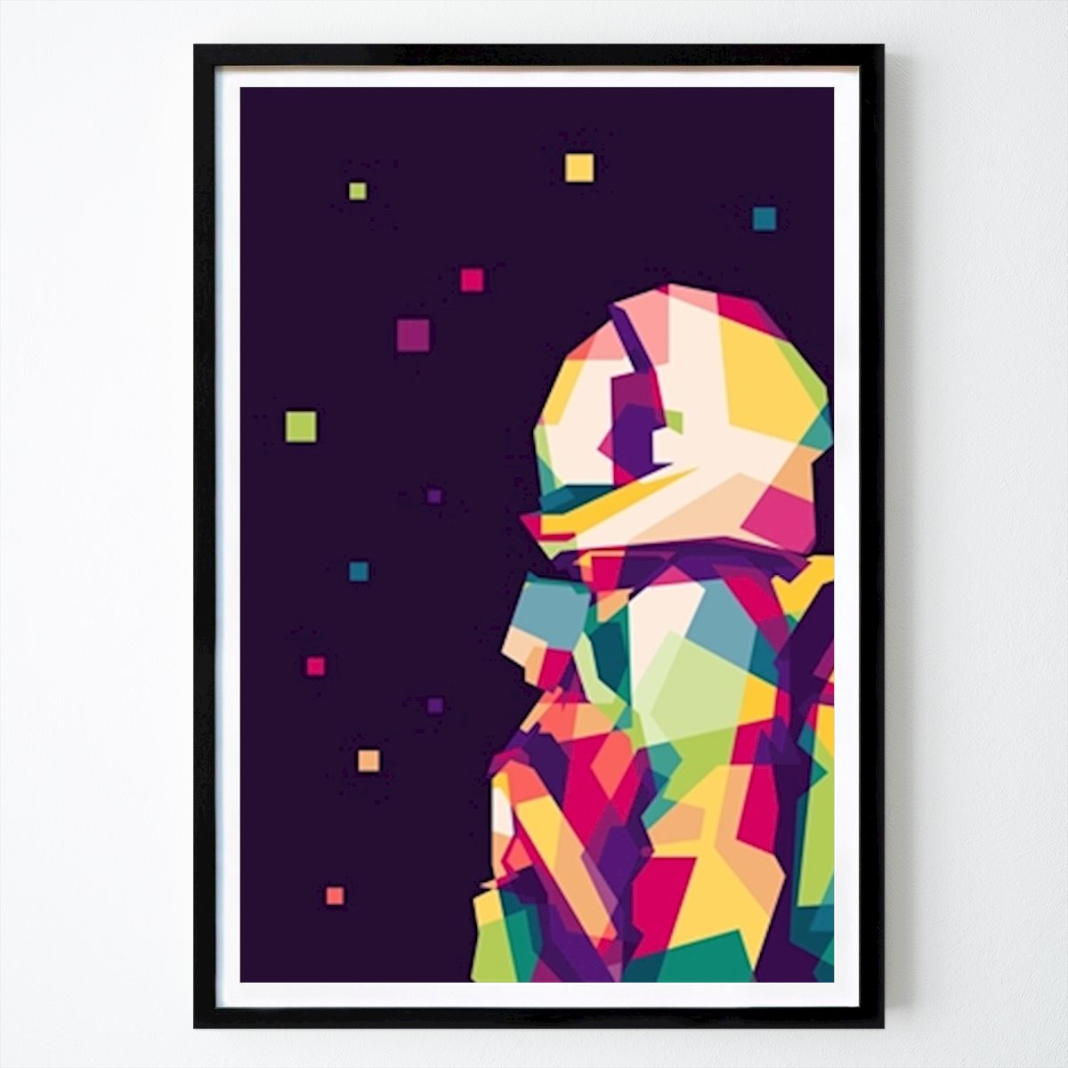 People & Portrait Poster: Astronaut and Stars by Color Work