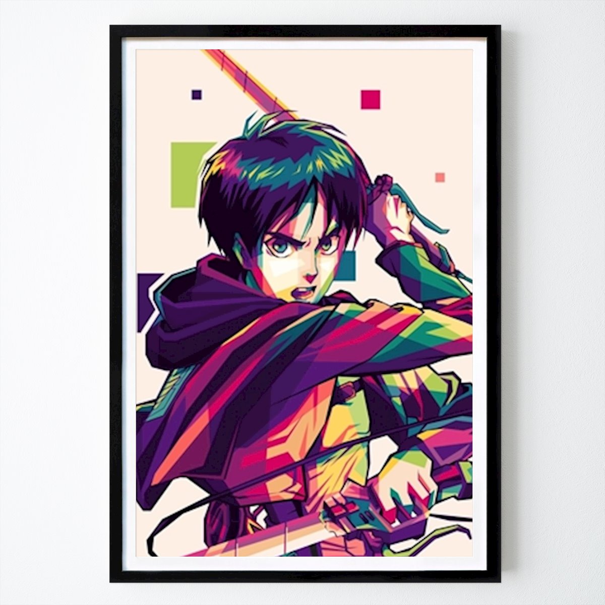 Pop Art Poster: Eren Yeager Arte Pop de Color Work