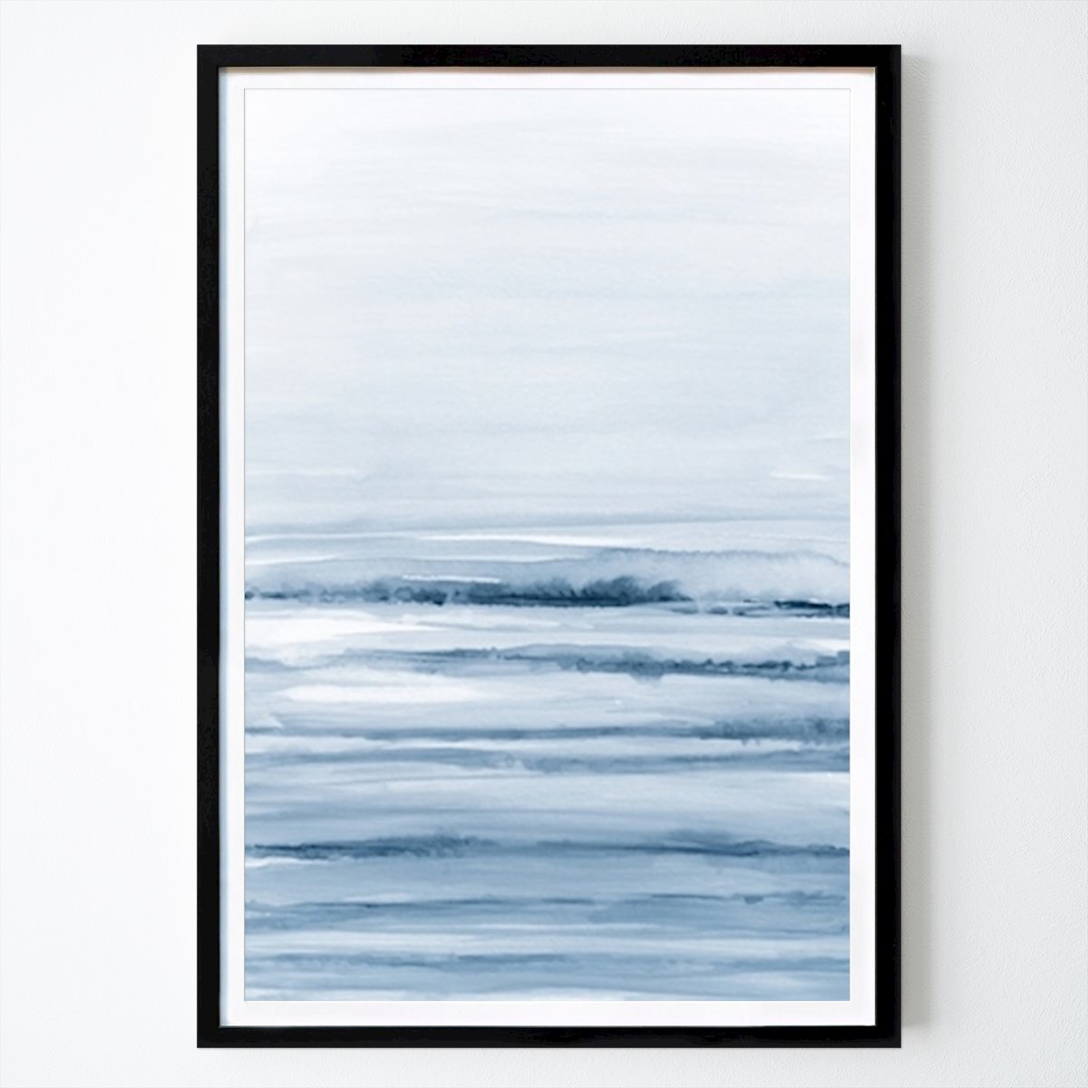 Wellen in bläulichen Tönen Poster von Nouveau Prints – Abstraktes Wandbild – Printler